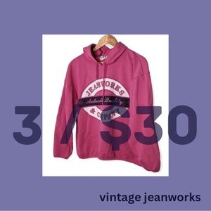 Vintage - 3/$30 - M - jeanworks cropped hoodie lightweight